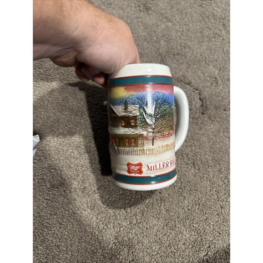 Vintage Miller High Life Holiday Traditions Winter Beer Stein